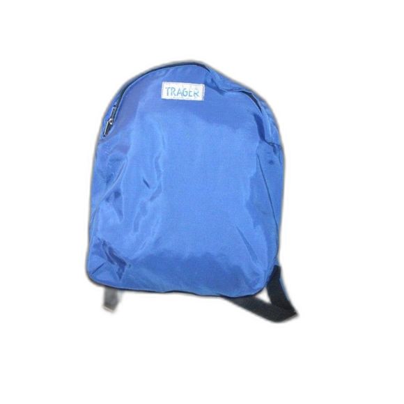 Trager Vintage Nylon Hiking Backpack Bag Adjustable Straps Blue - Picture 6 of 6